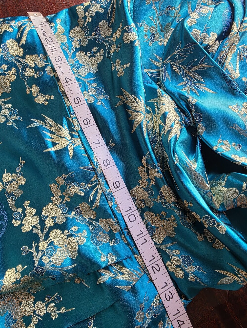 New Dixiefried By Pinup Couture Turquoise Tiki Twist Satin Sarong Retro Dress XL - Picture 6 of 8